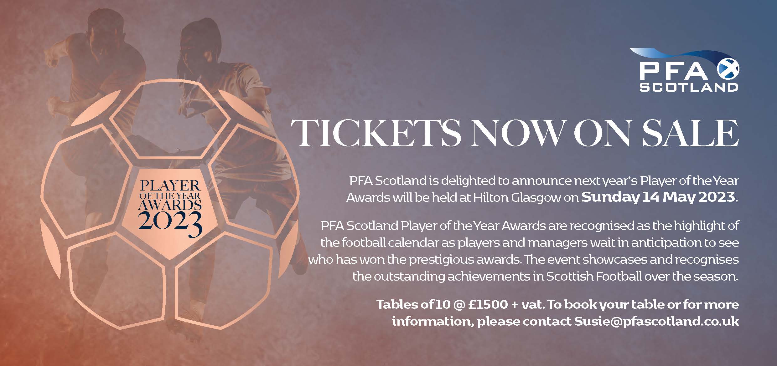 Awards Dinner PFA Scotland